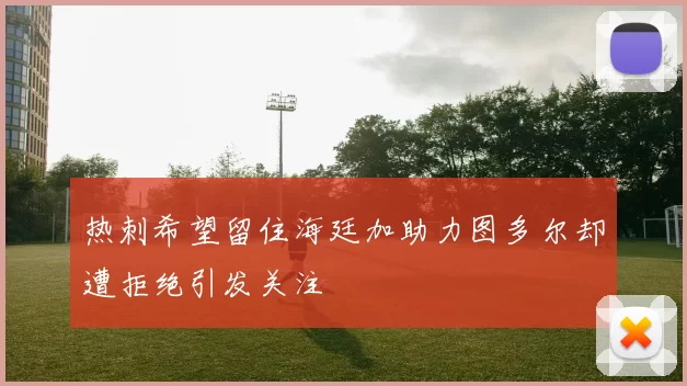热刺希望留住海廷加助力图多尔却遭拒绝引发关注